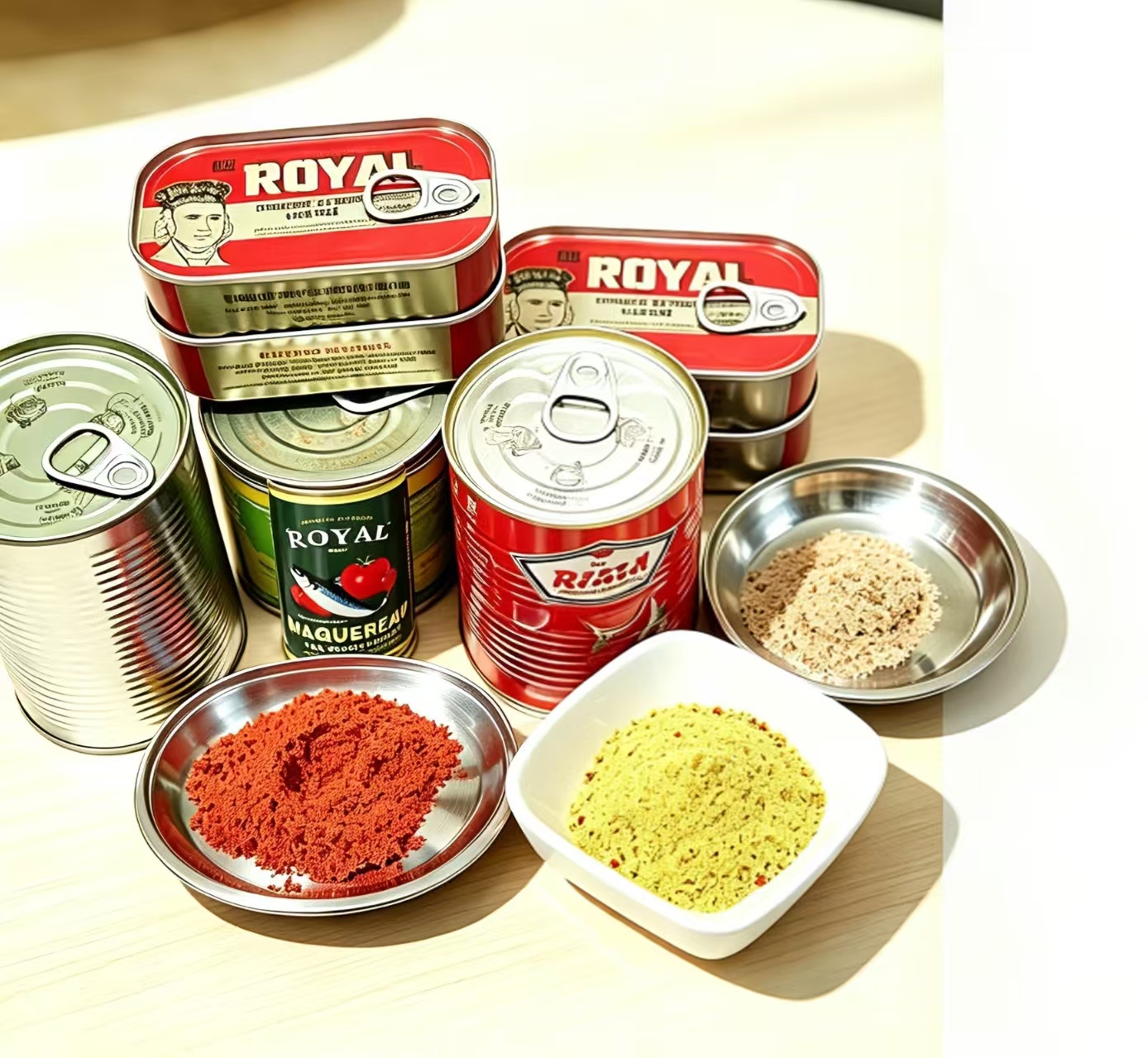 Our Main Products - Canned Food & Seasoning Powders